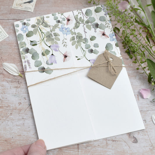 Periwinkle Foliage Gatefold Invitation