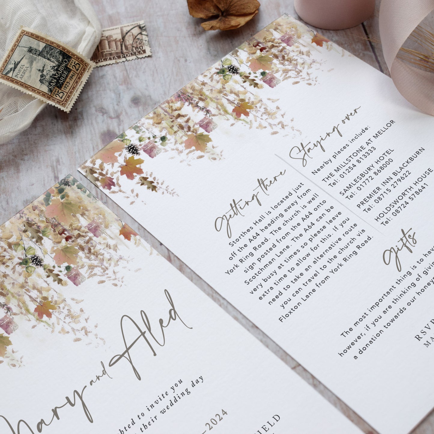 Whimsical Autumn Wedding Invitation