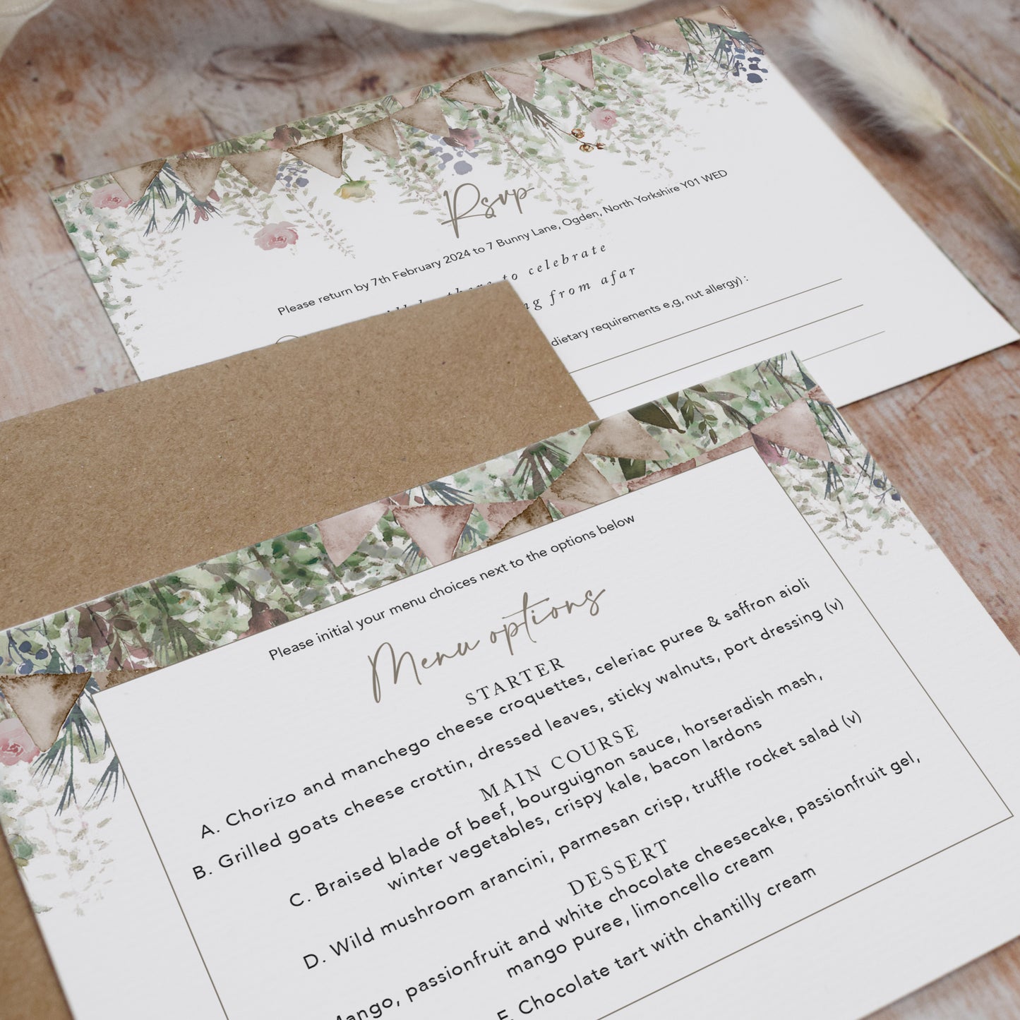 Whimsical Barn 4 Fold Concertina Wedding Invitation