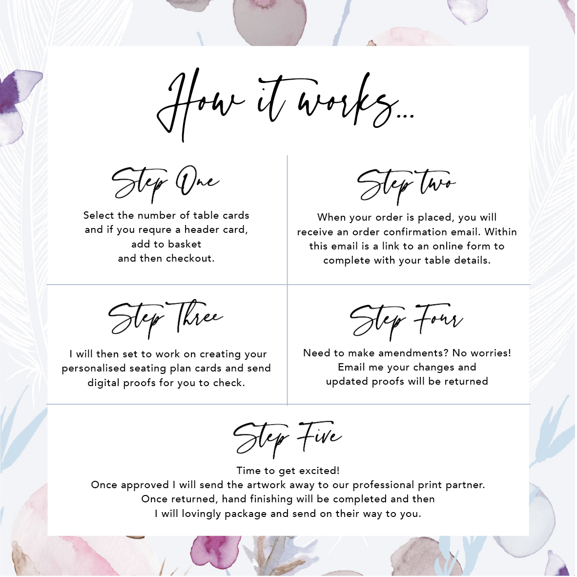 Winter Foliage Wedding Seating Plan Cards
