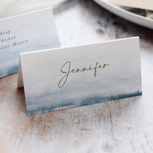 Dusky Blue Place Cards