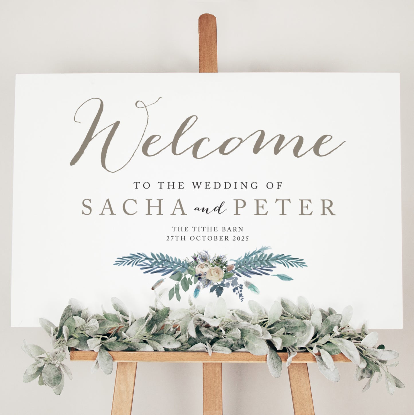 Highland Winter Wedding Welcome Sign