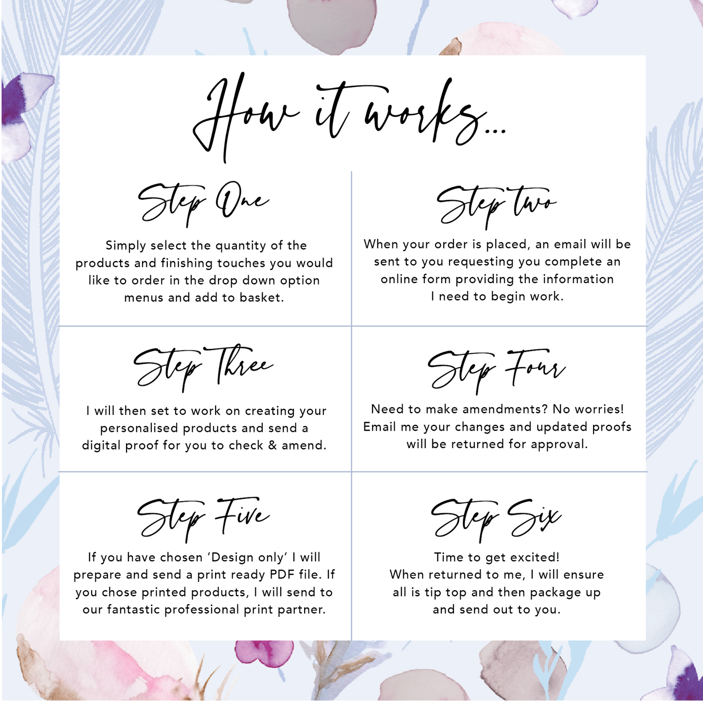 8 PAGE 'Whisper ' Wedding Order of Service Booklet