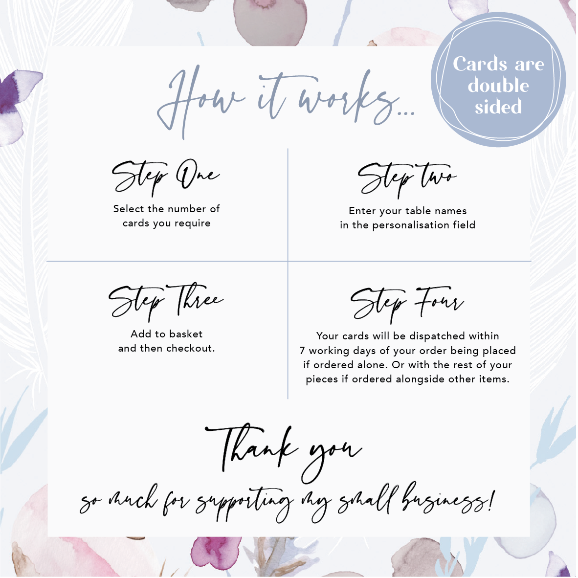 Flower Press Table Name Cards