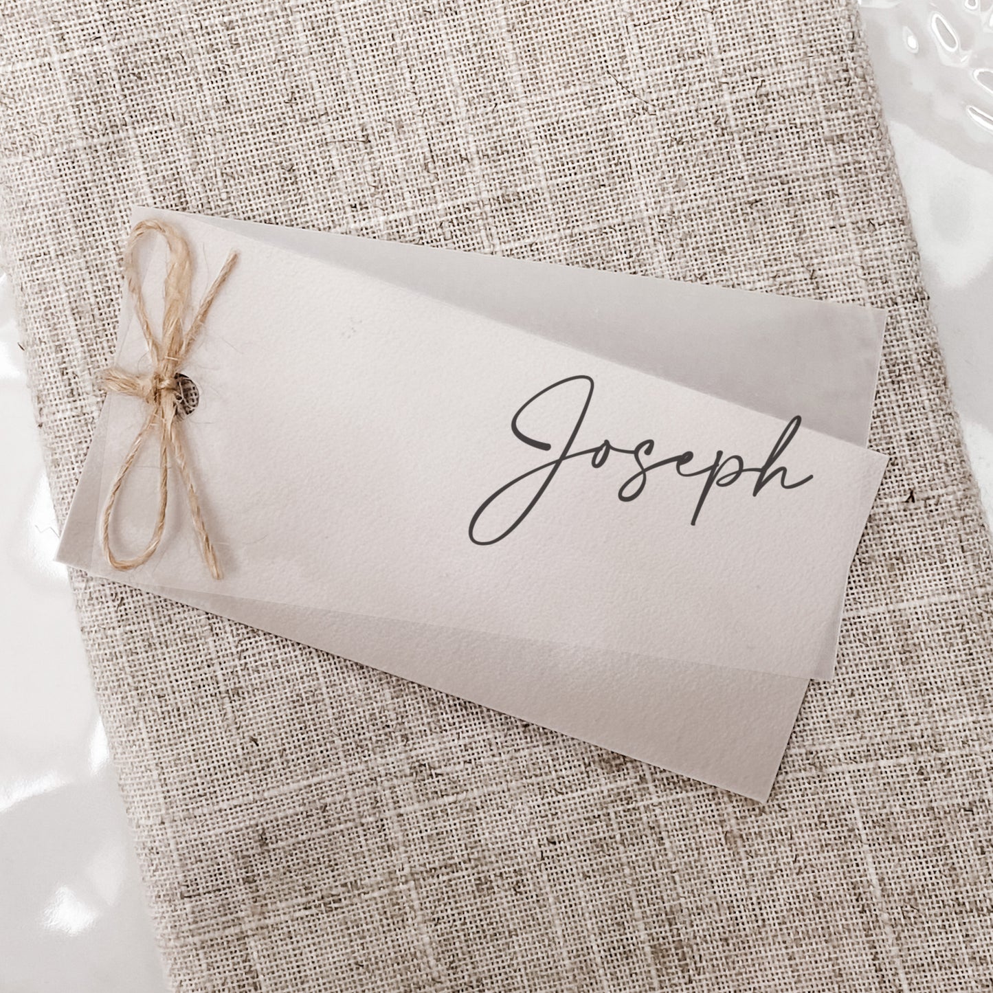 Mocha Vellum Place Card