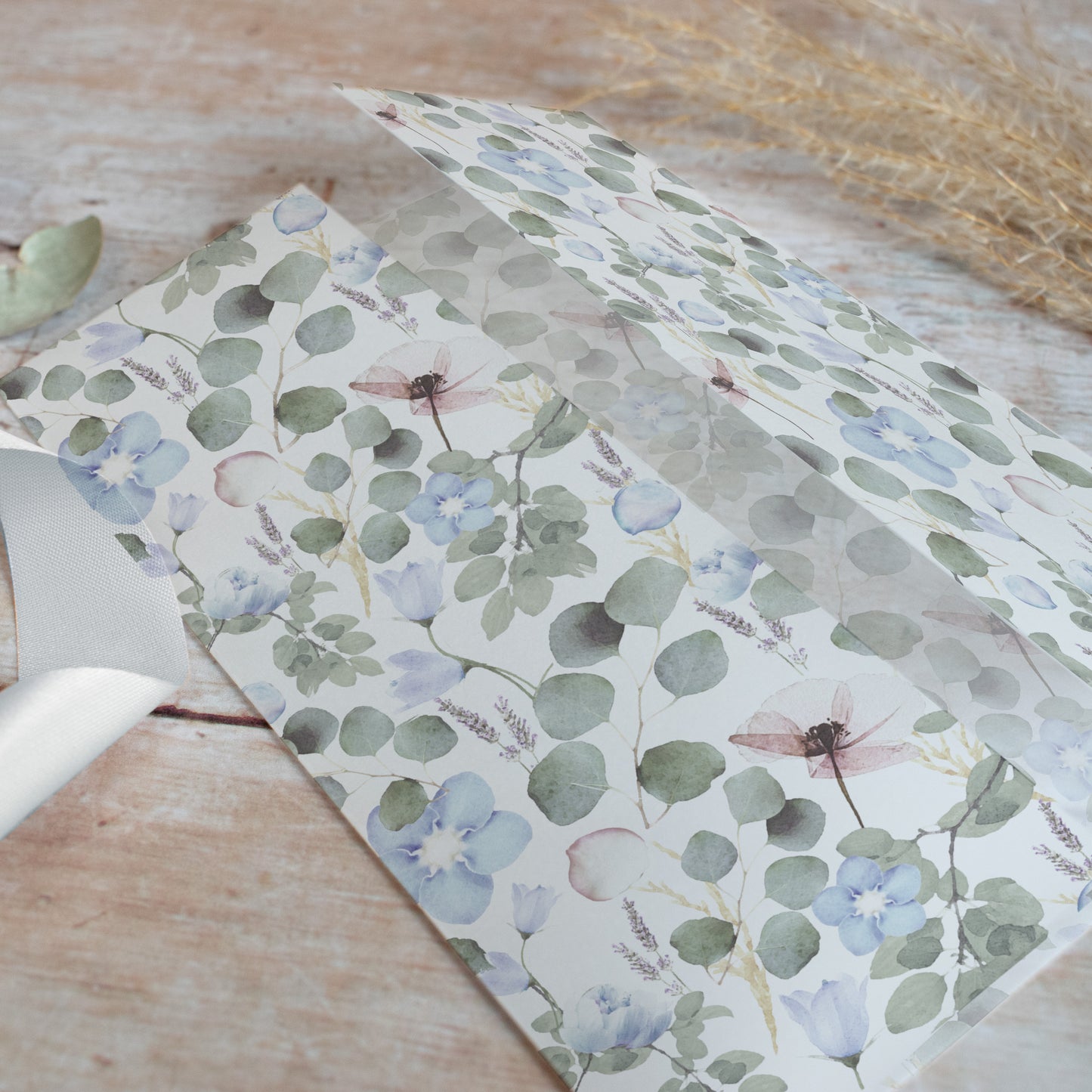 Periwinkle Pattern Vellum Wrap