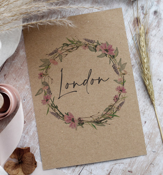 Whisper Kraft Table Name Cards