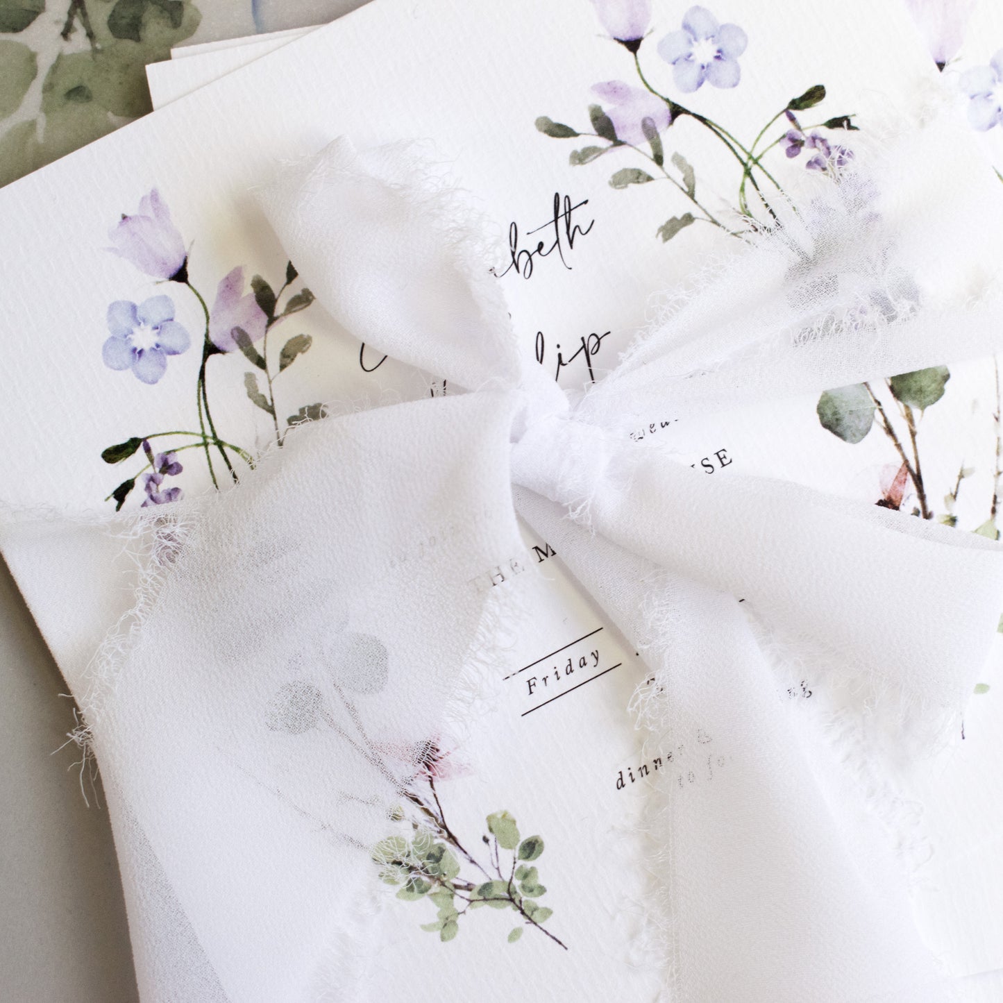 Periwinkle Square Wedding Invitation