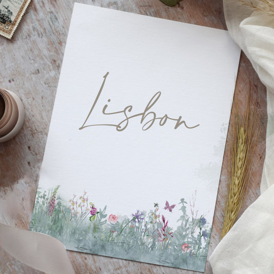 Secret Garden Table Name Cards
