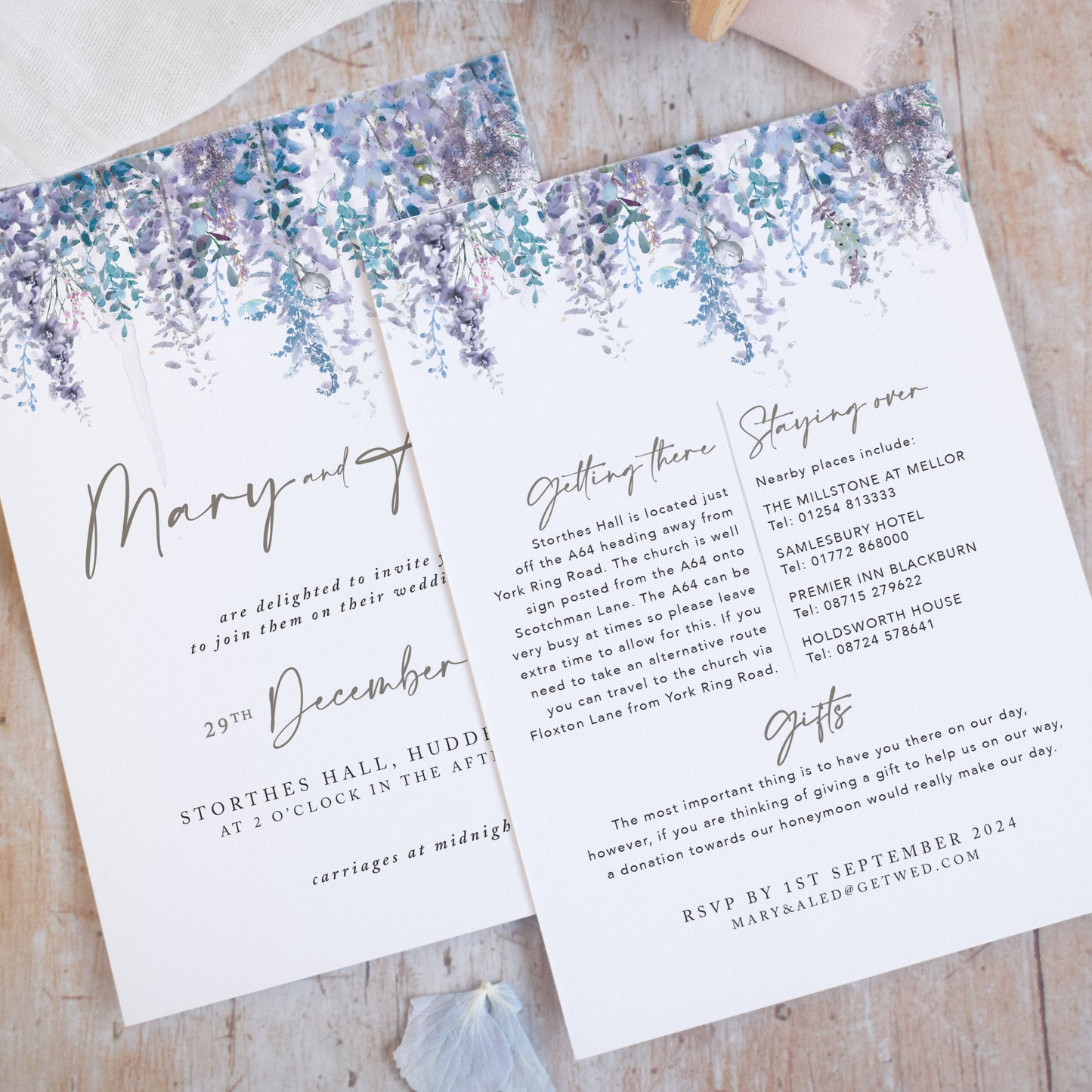Whimsical Winter Flat Wedding Invitation