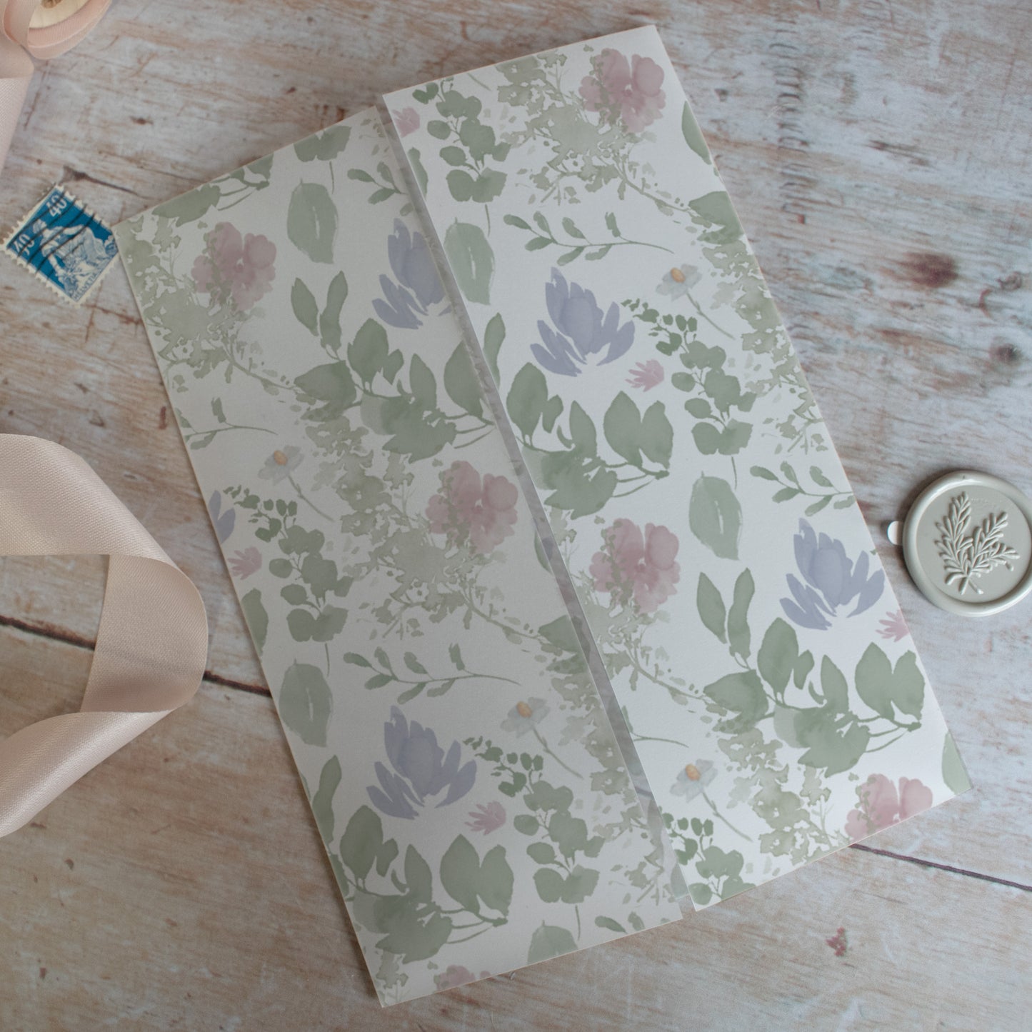 Wildflower Pattern Vellum Wrap