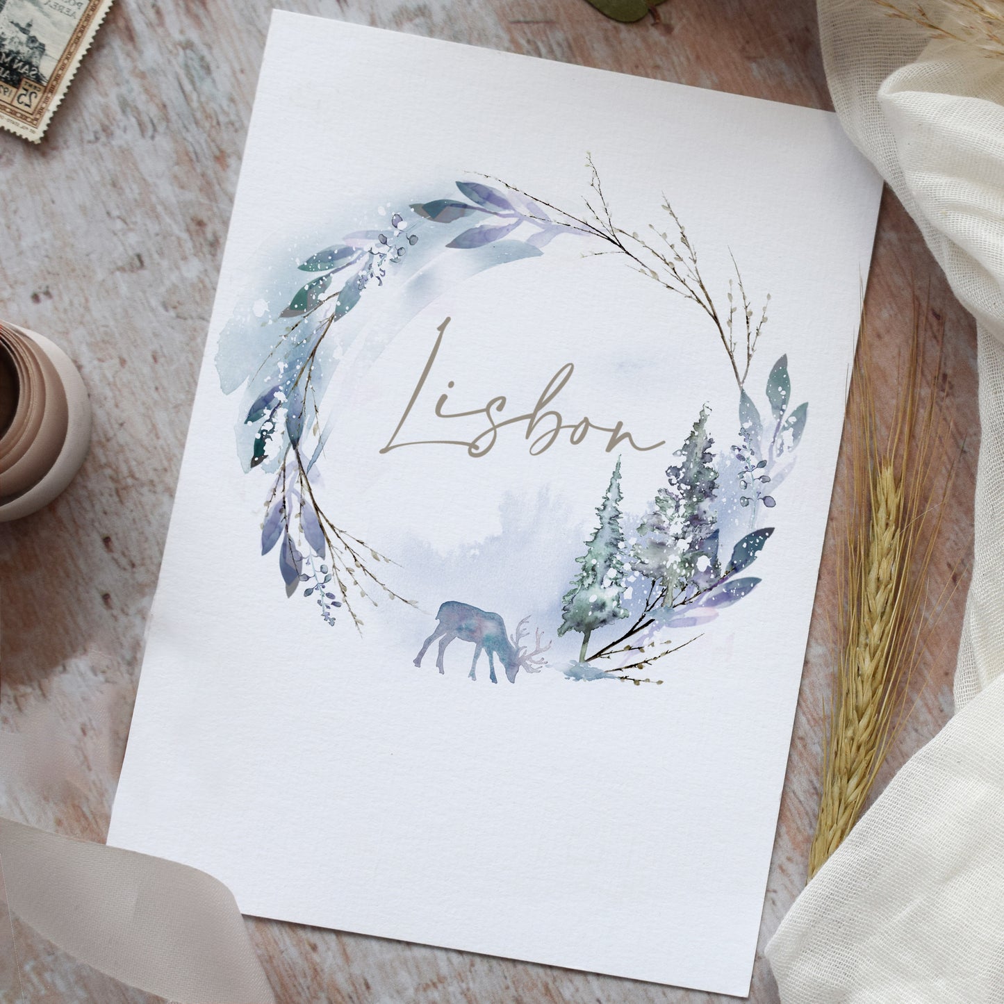 Winter Table Name Cards
