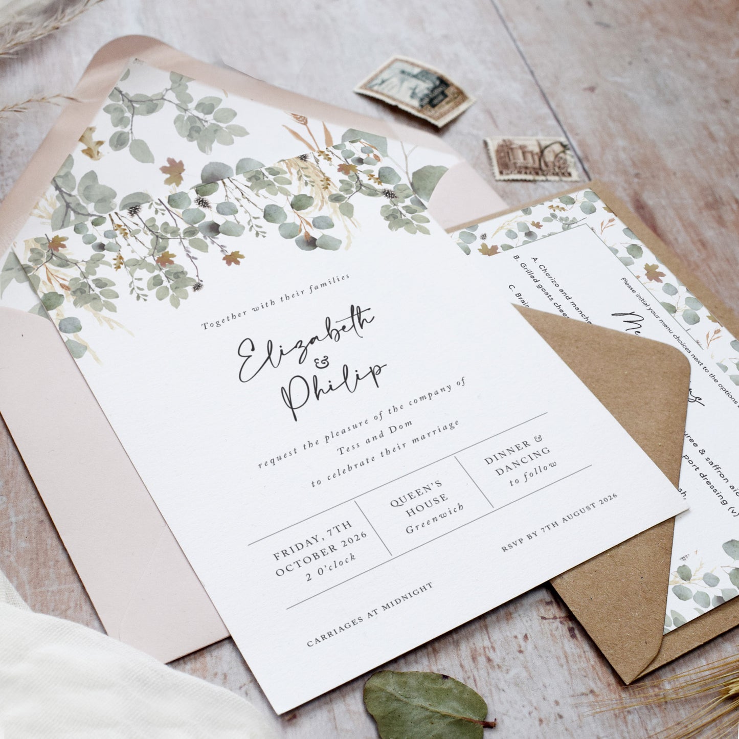 Autumn Willow Wedding Invitation