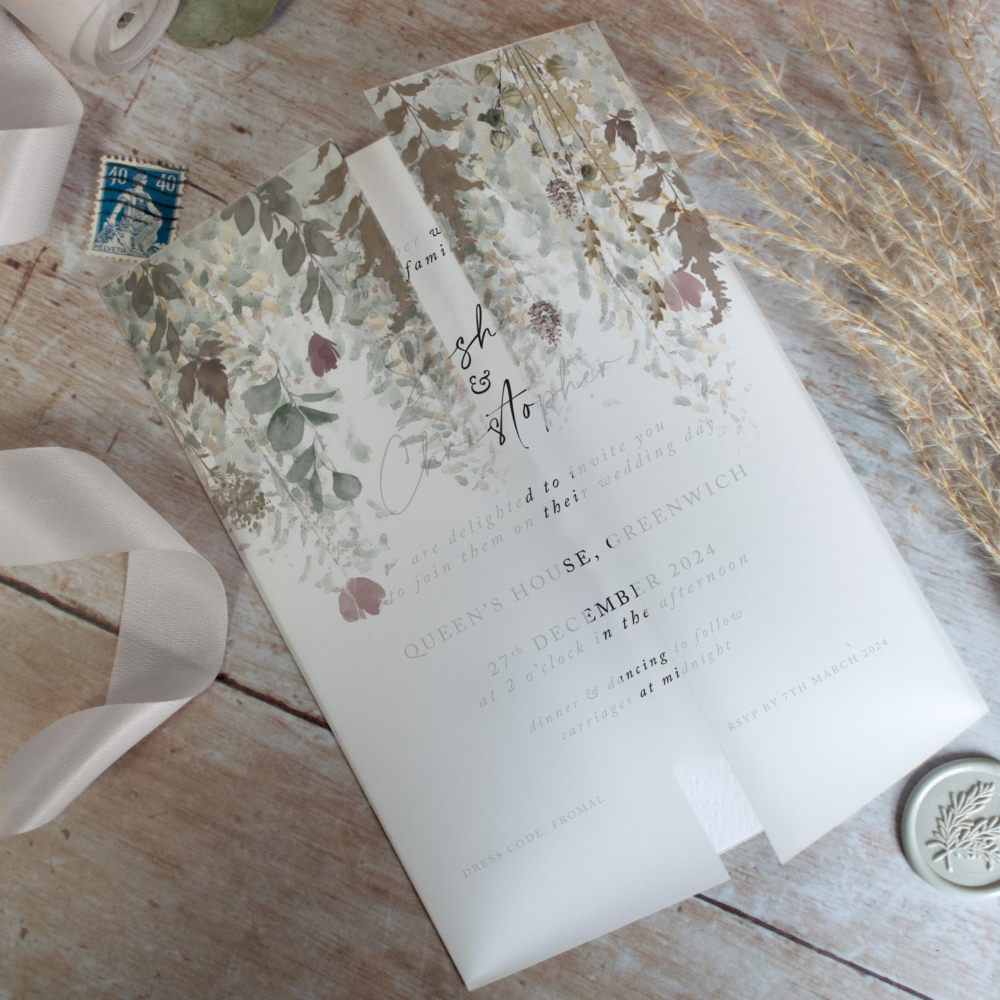 Autumn Foliage Vellum Wrap