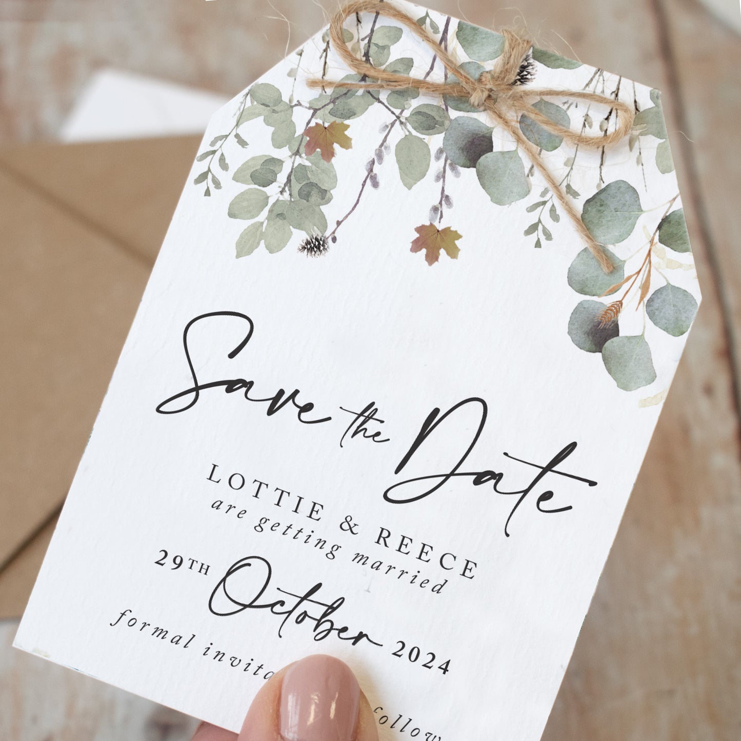 Autmn Willow Wedding Save the Date Cards