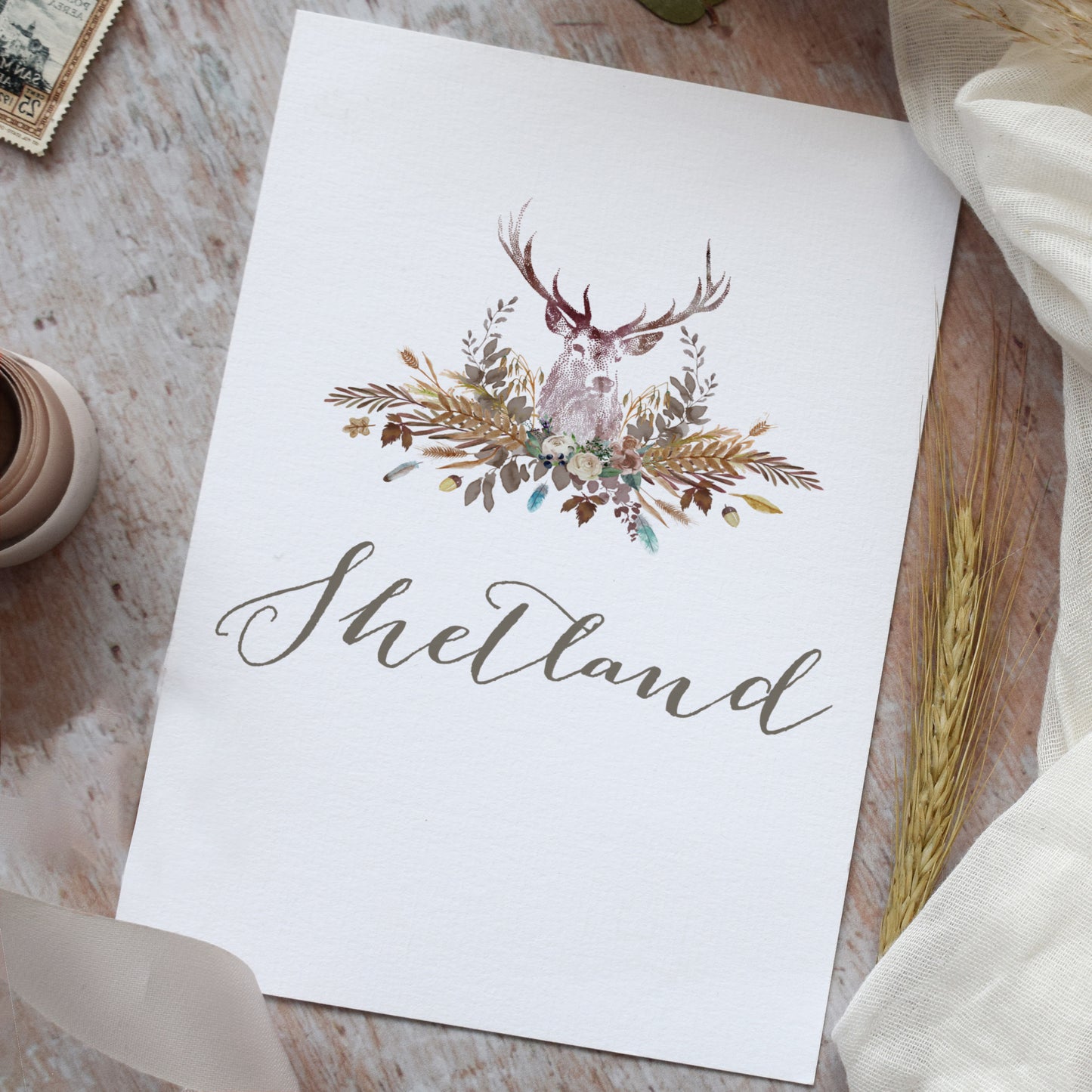 Highland Autumn Table Name Cards