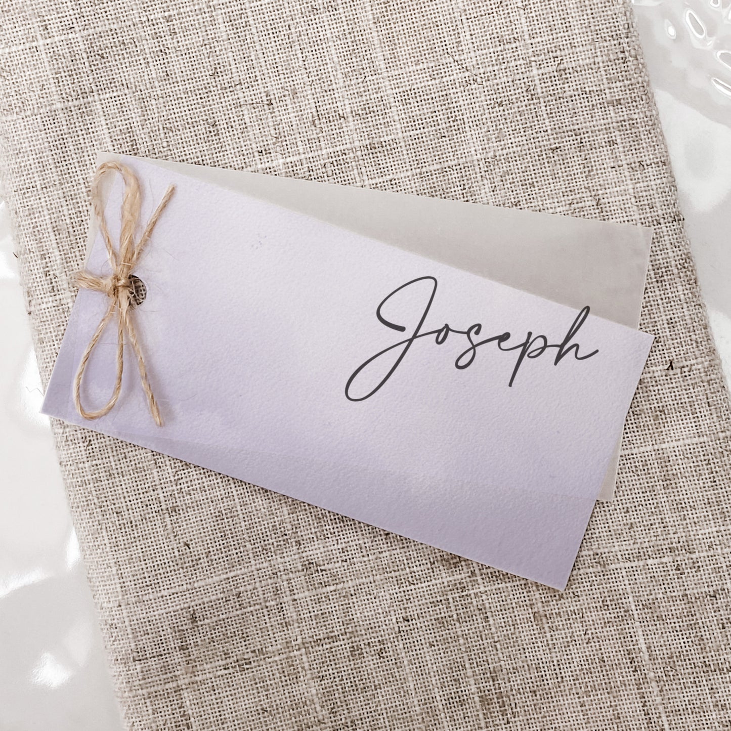 Lavender Vellum Place Card