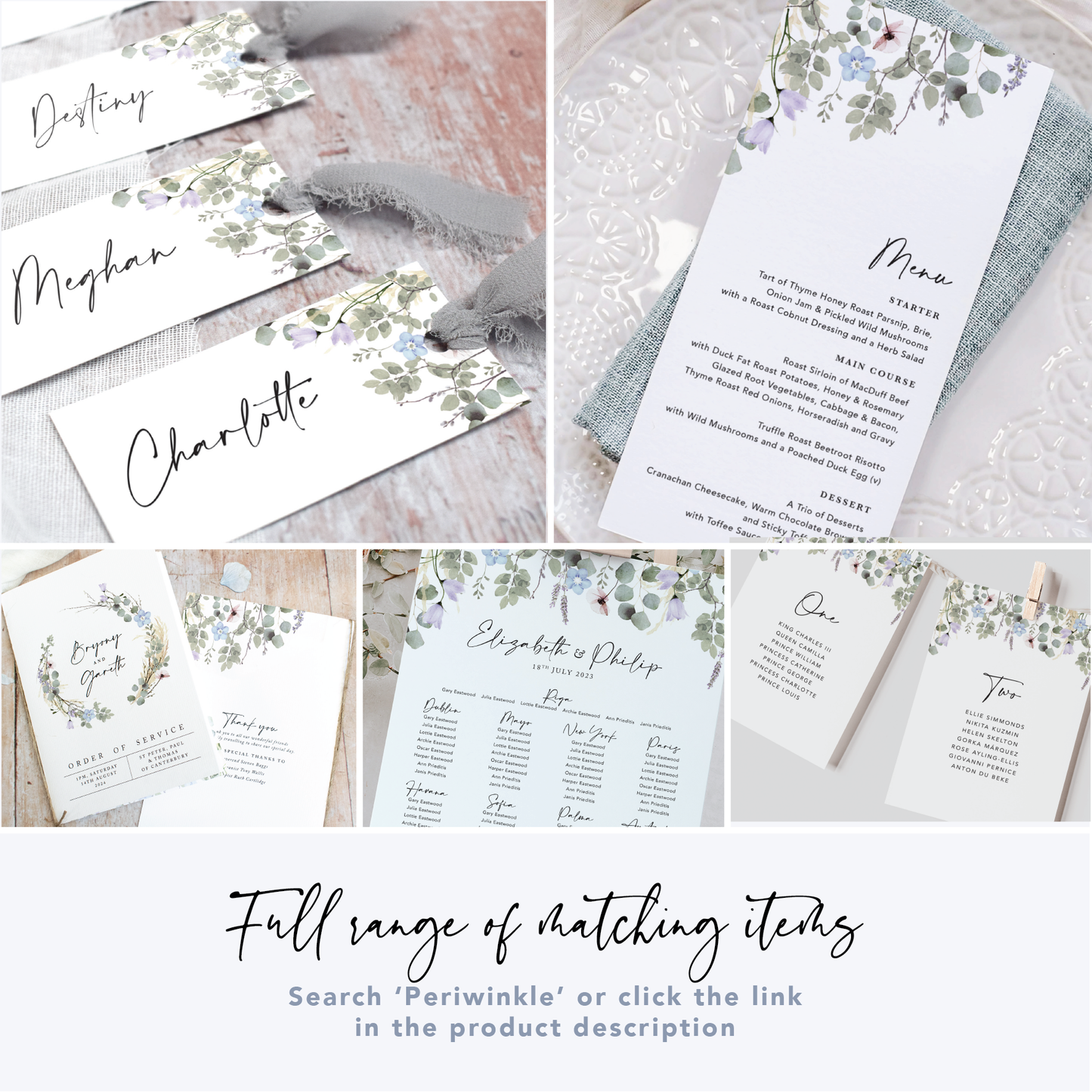 Periwinkle Foliage Vellum Wrap