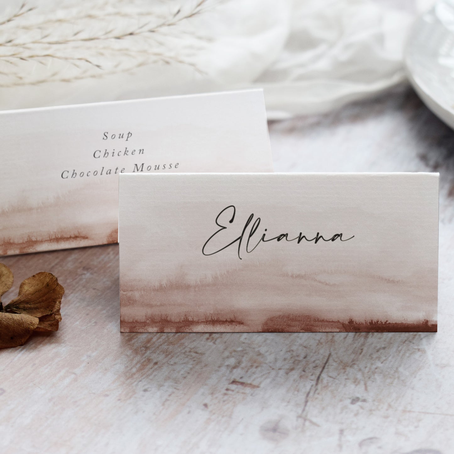 autumn wedding place cards