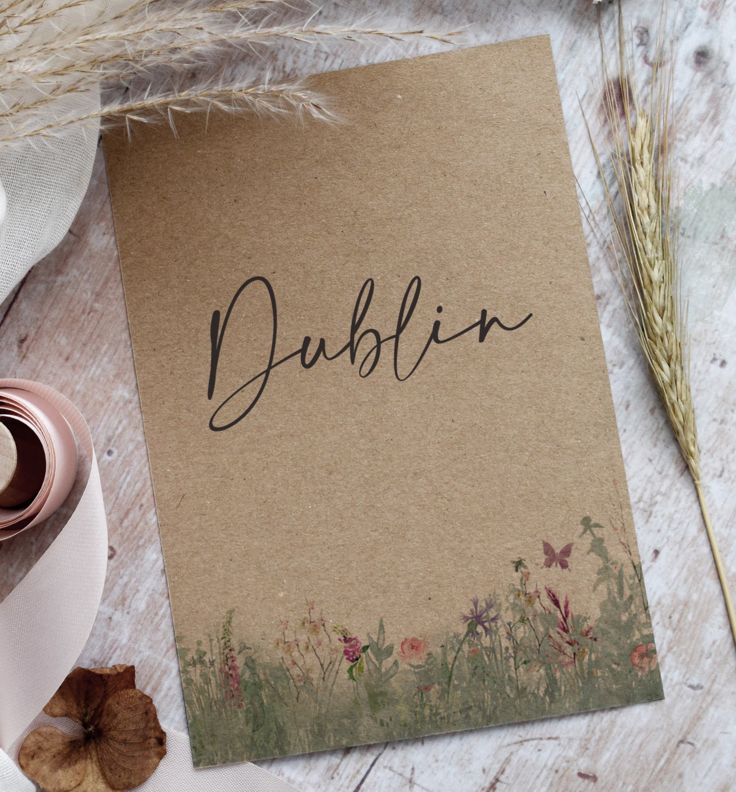 Secret Garden Kraft Table Name Cards