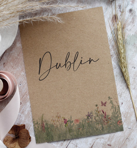 Secret Garden Kraft Table Name Cards