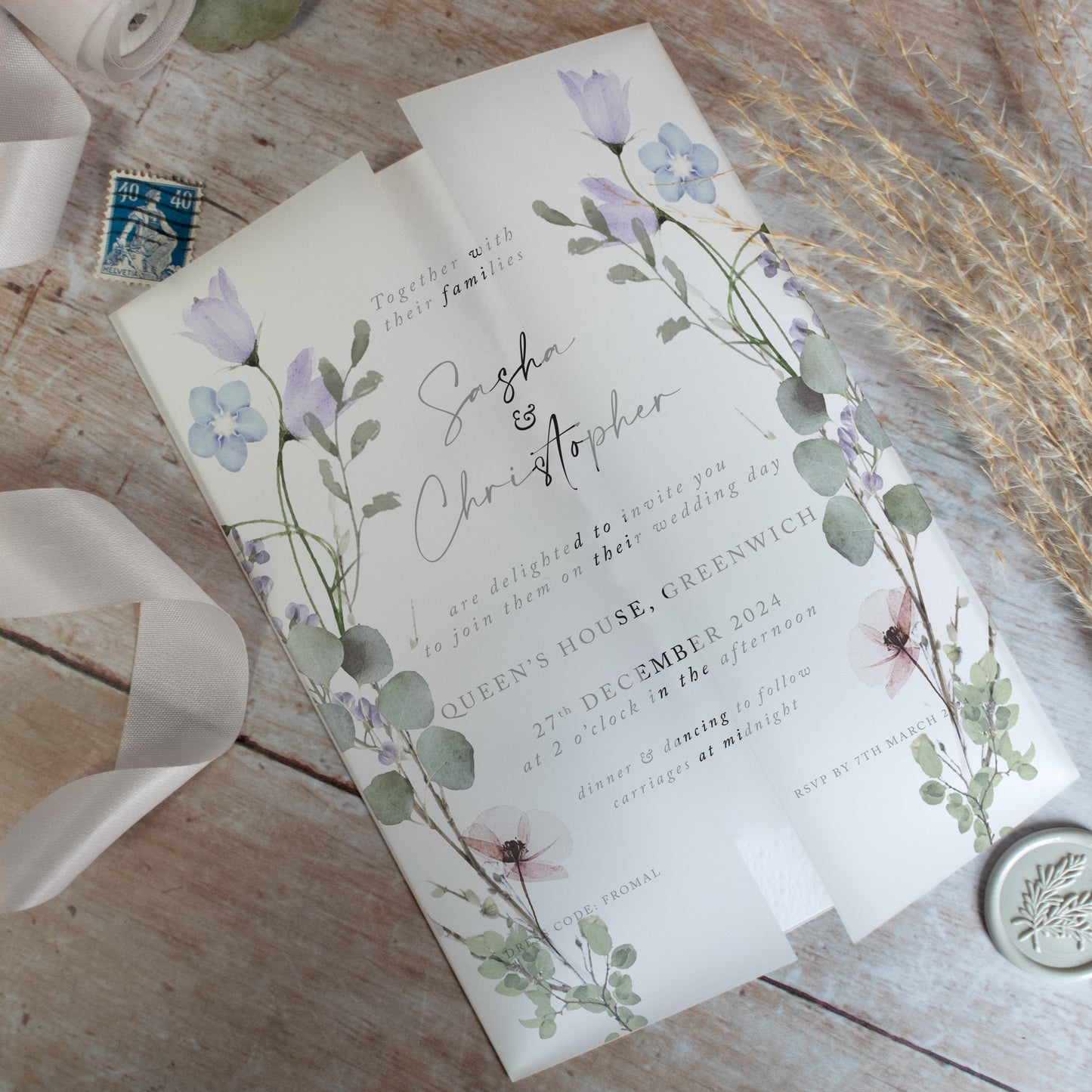 Periwinkle Vellum Wrap