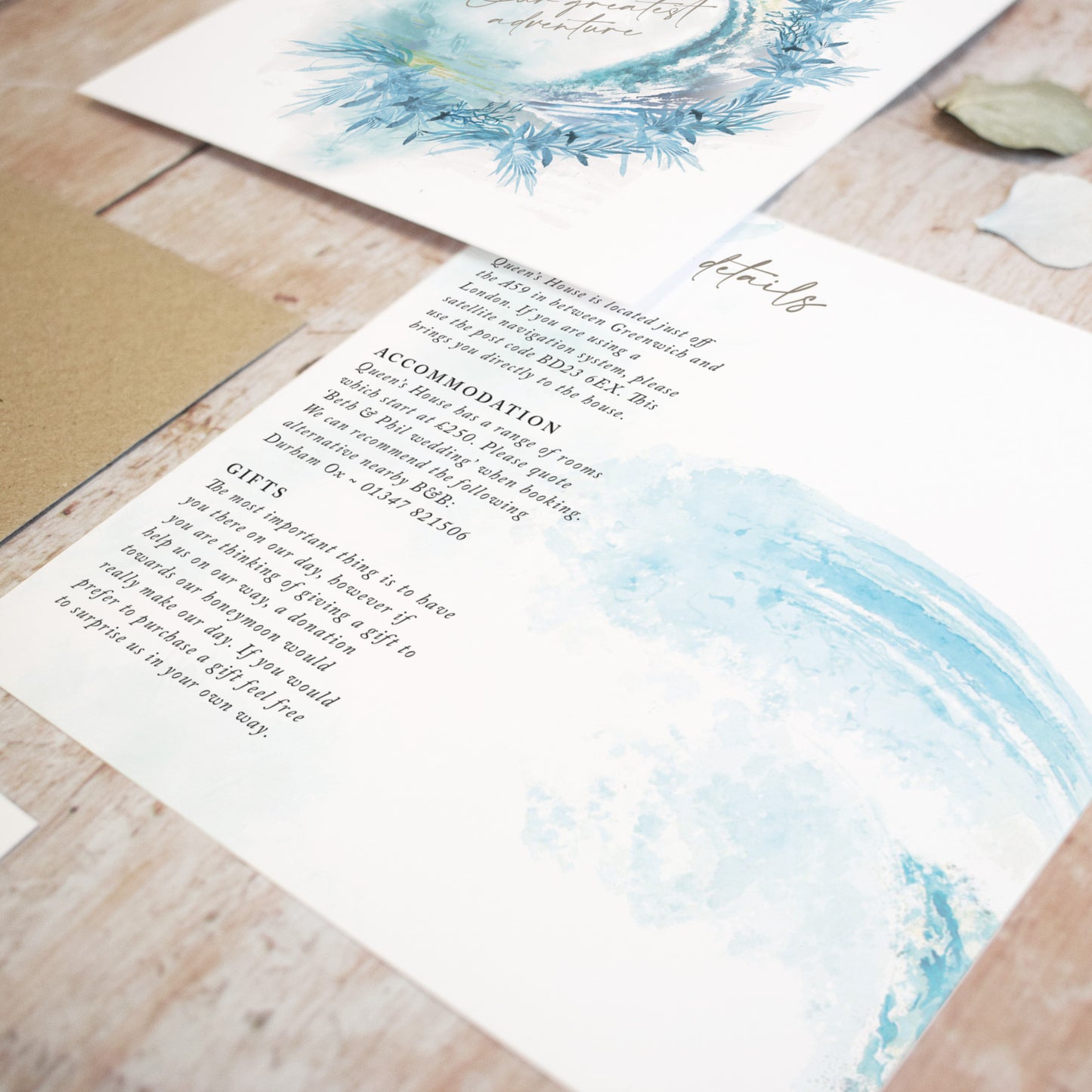 Ocean Road Wedding Invitation