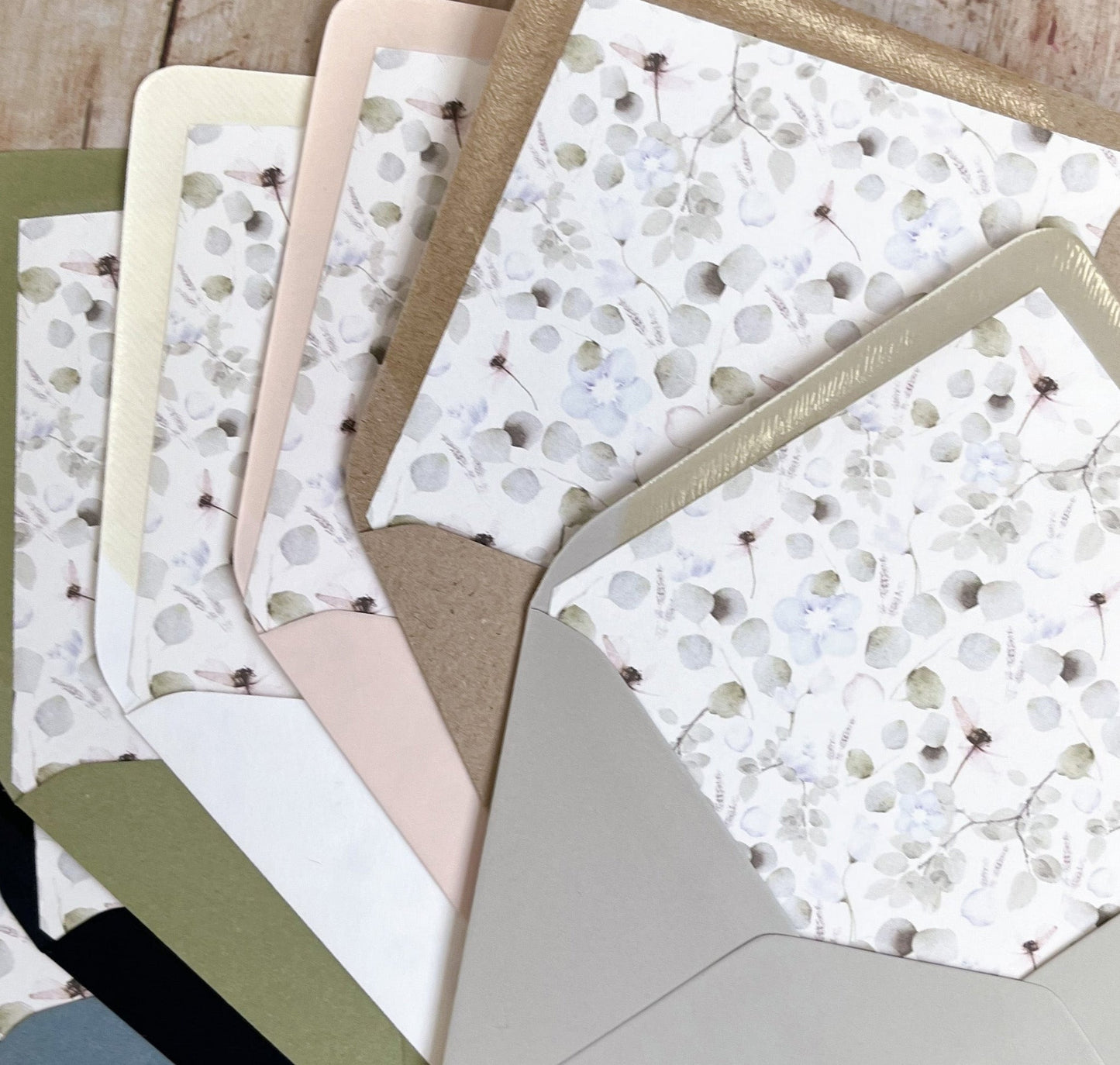 ristic wedding envelope liners