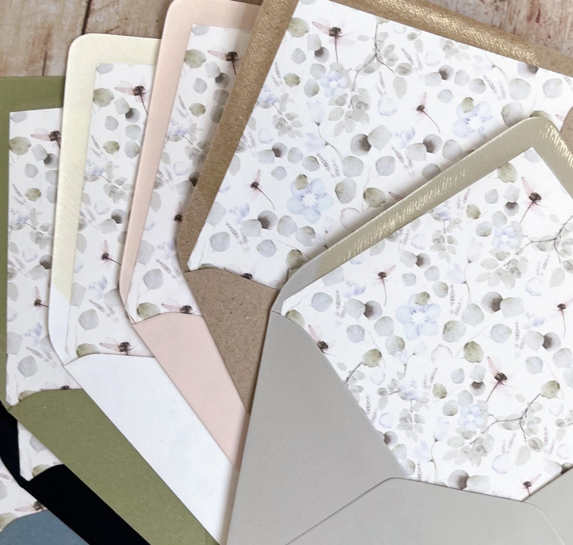 ristic wedding envelope liners