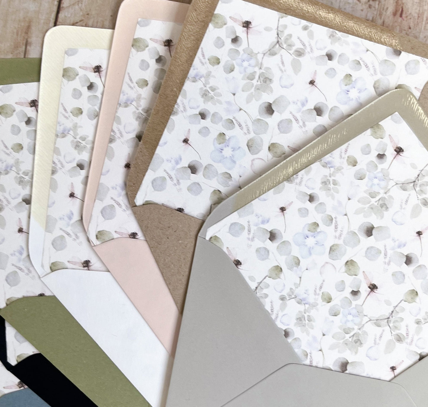sage green wedding envelopes