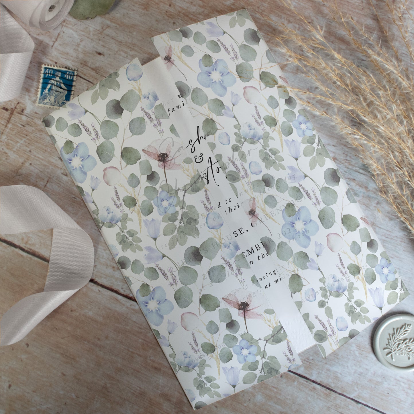 Periwinkle Pattern Vellum Wrap