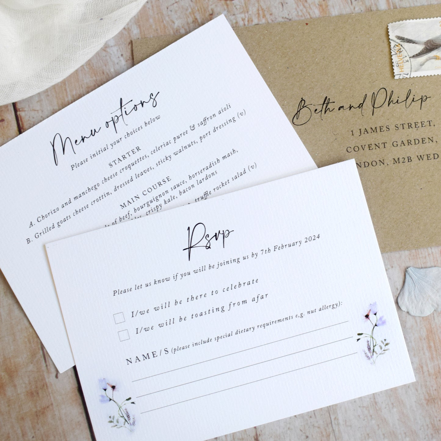 Periwinkle Wedding Invitation