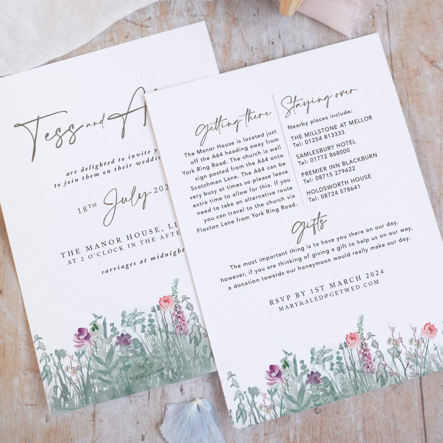 rustic wedding invitations