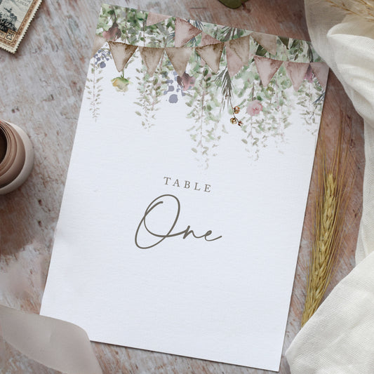 wedding table numbers for a rustic wedding