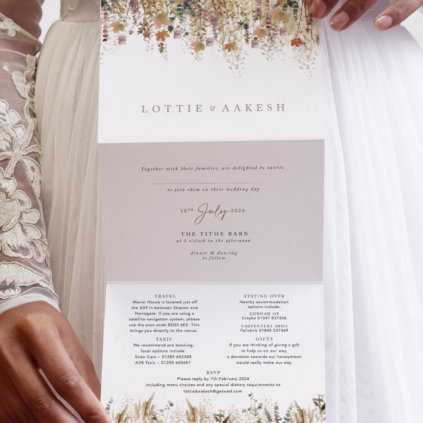 burnt orange wedding invitations