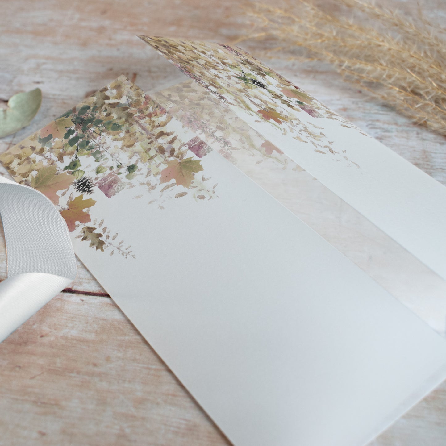 Whimsical Autumn Vellum Wrap