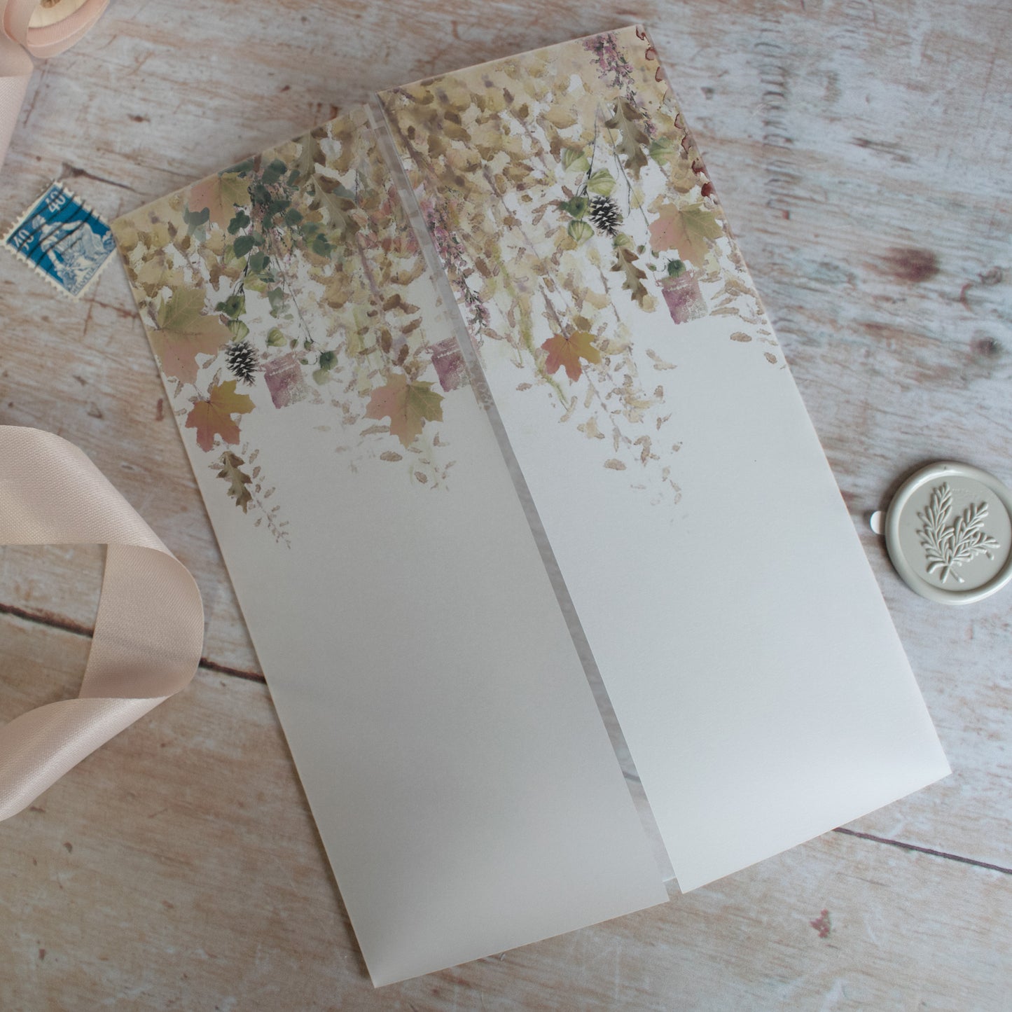 Whimsical Autumn Vellum Wrap
