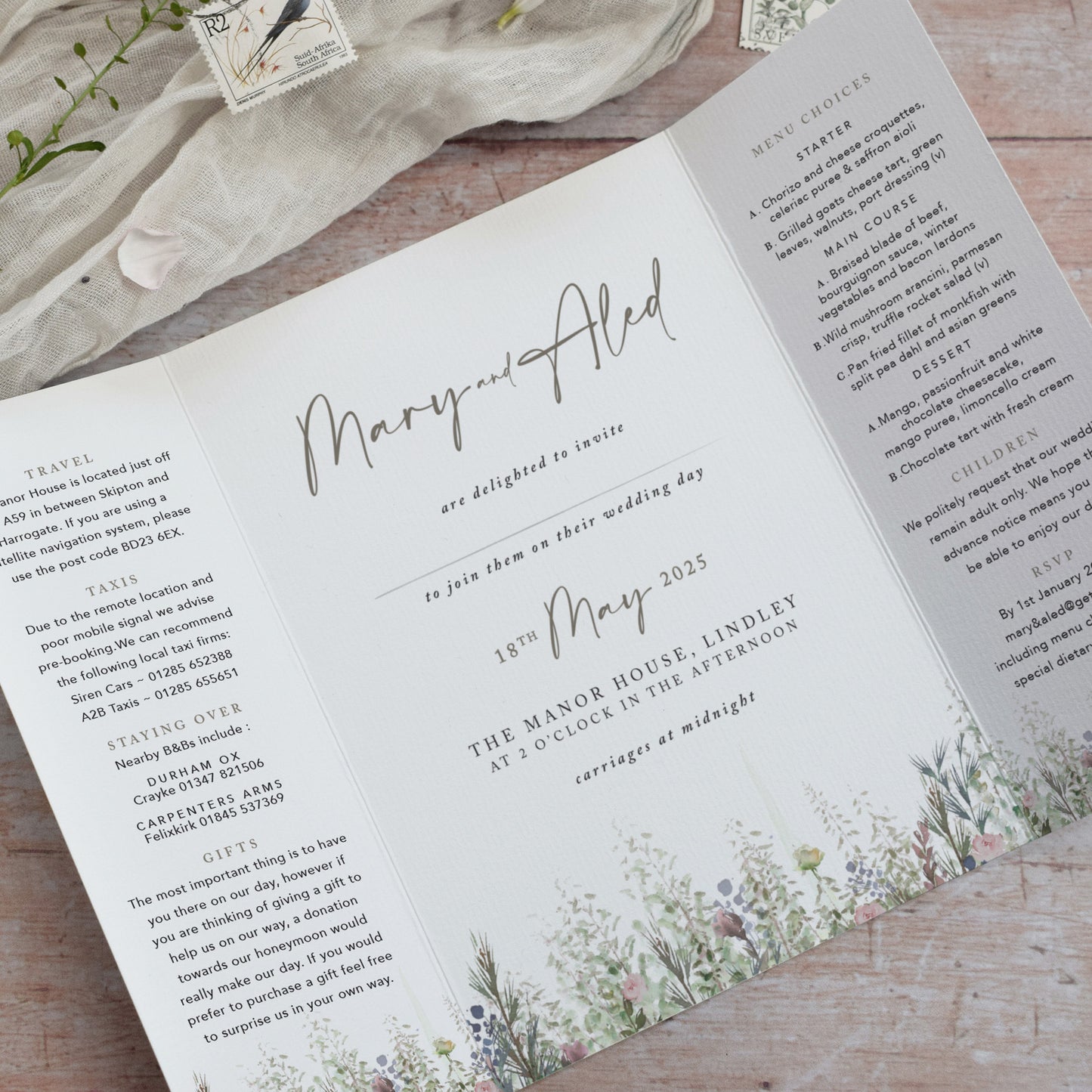 Whimsical Barn Gatefold Invitation