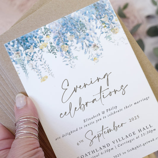 Whimsical Coast Evening Wedding Invitations