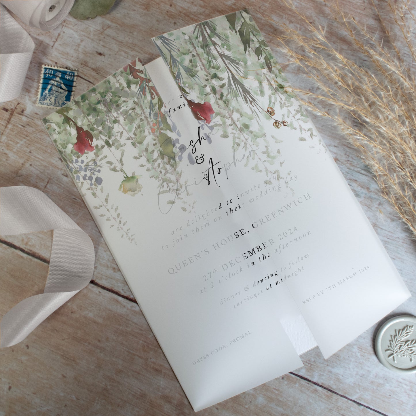 Whimsical Noel Vellum Wrap