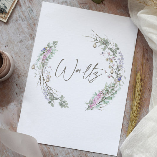 Whimsical Wreath Table Name Cards