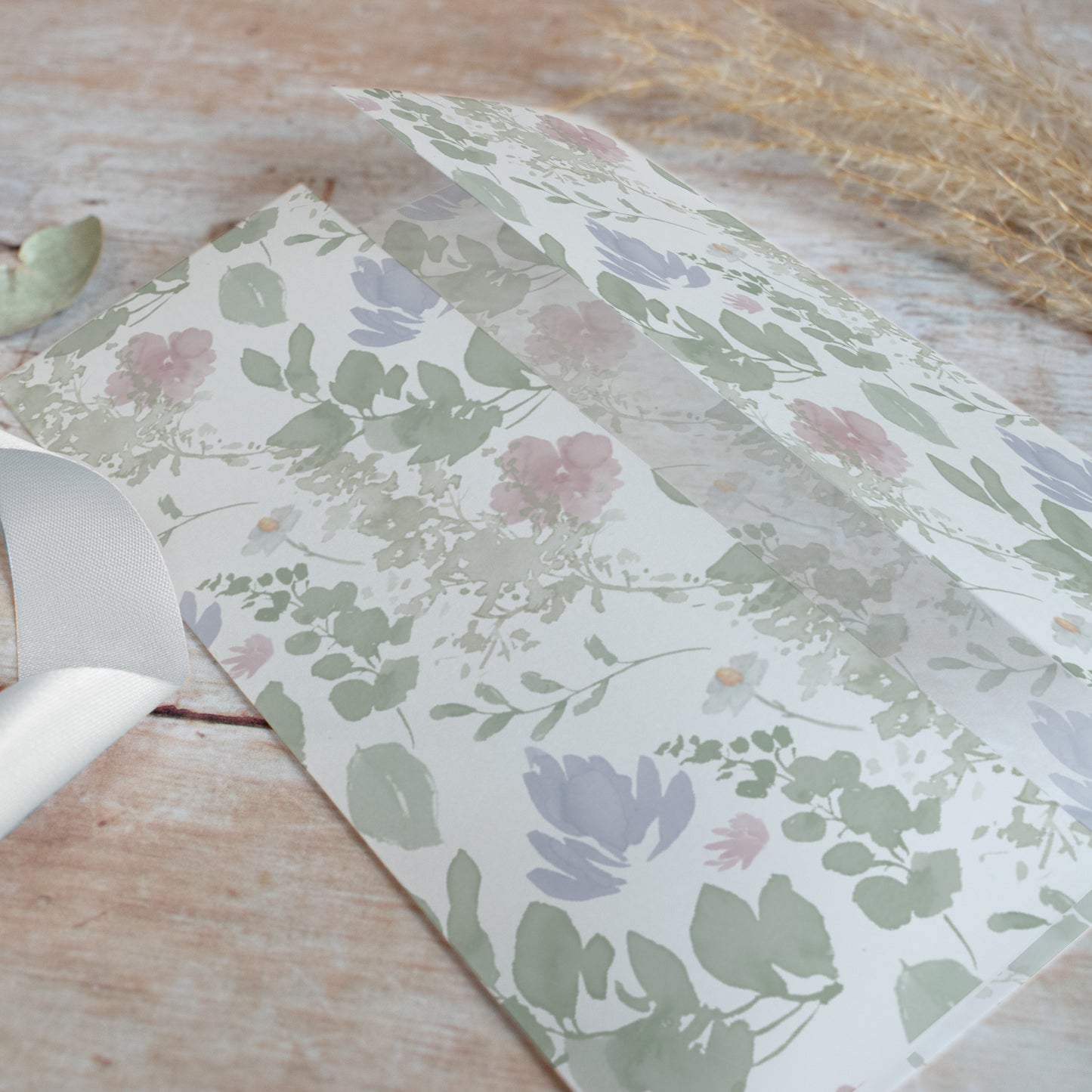 Wildflower Pattern Vellum Wrap