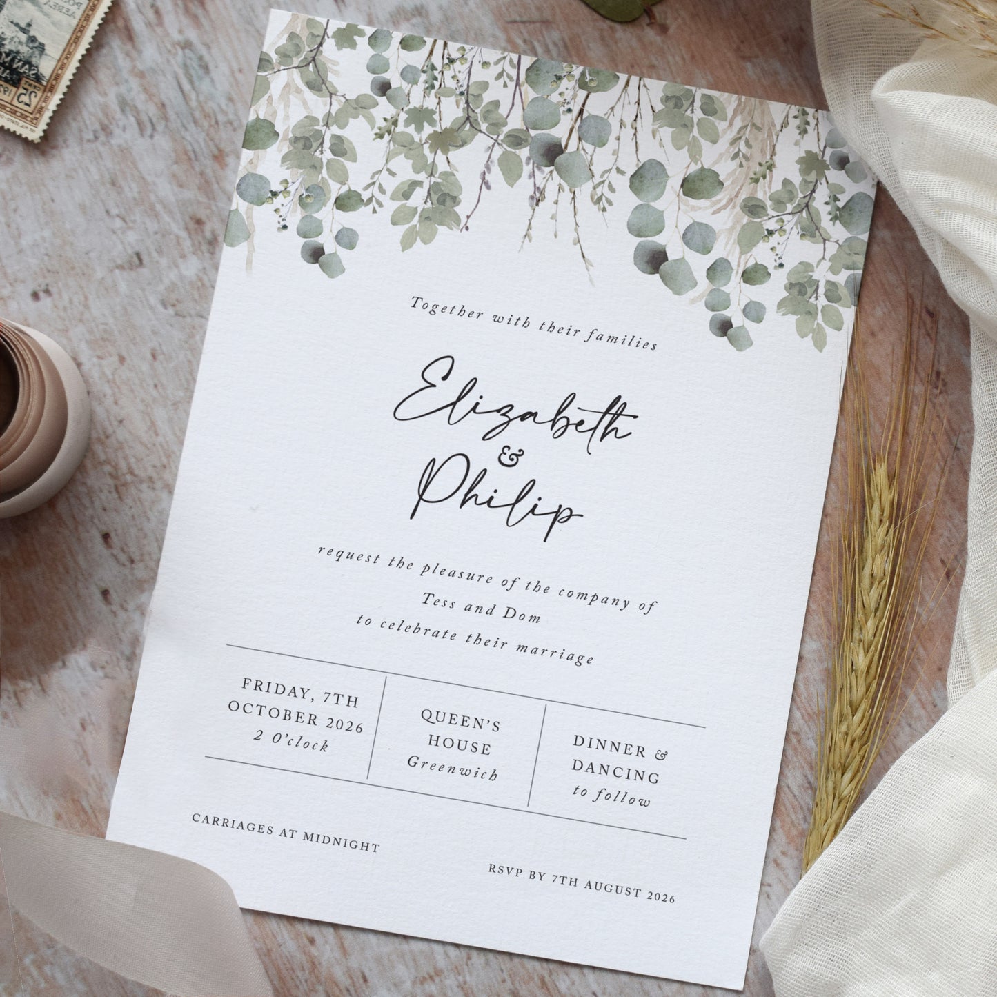 Willow Wedding Invitation