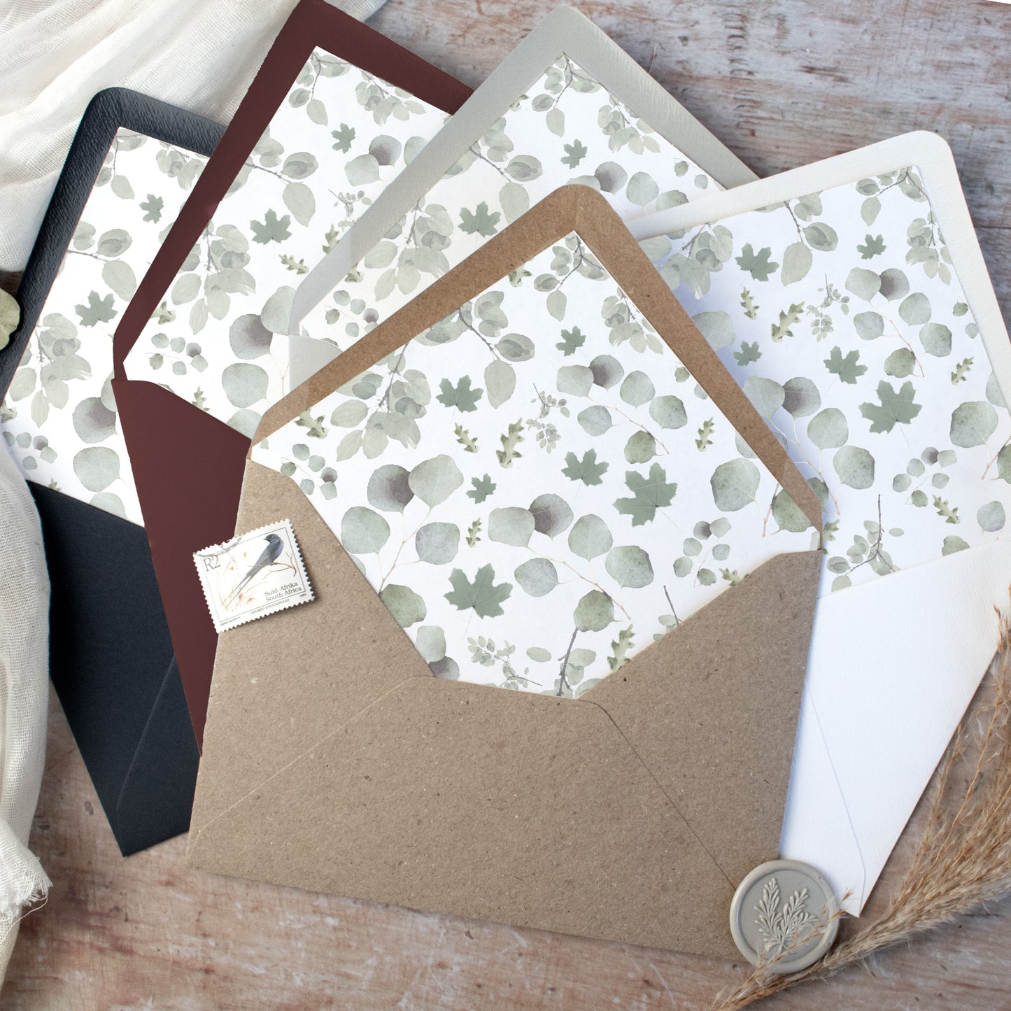 Willow 3 fold Concertina Wedding Invitation