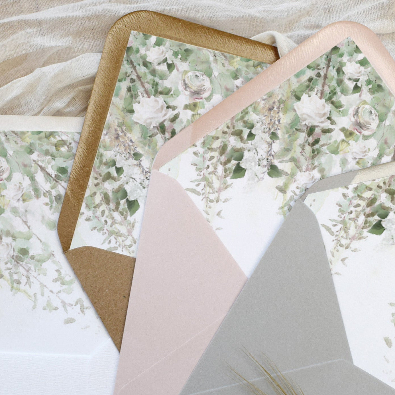 Windsor Wreath Square Wedding Invitation