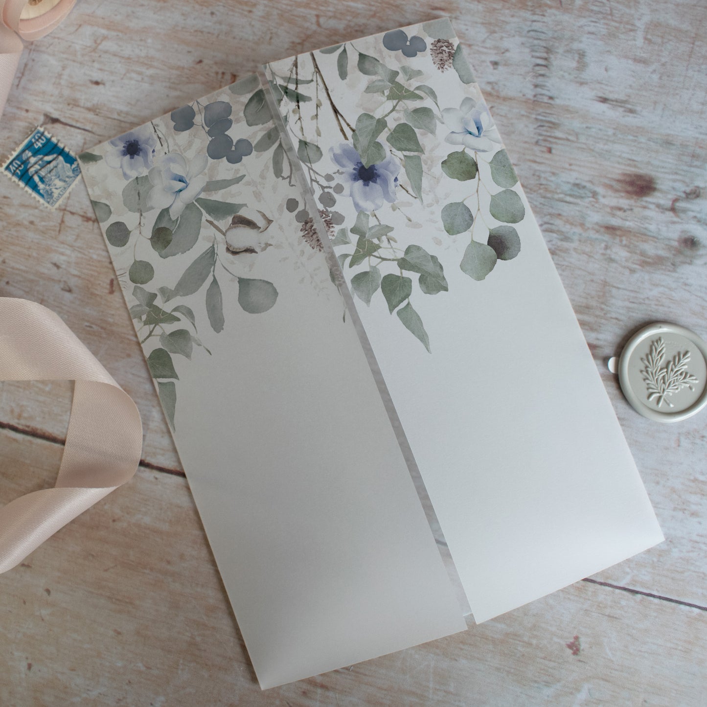 vellum wrap for wedding invitations