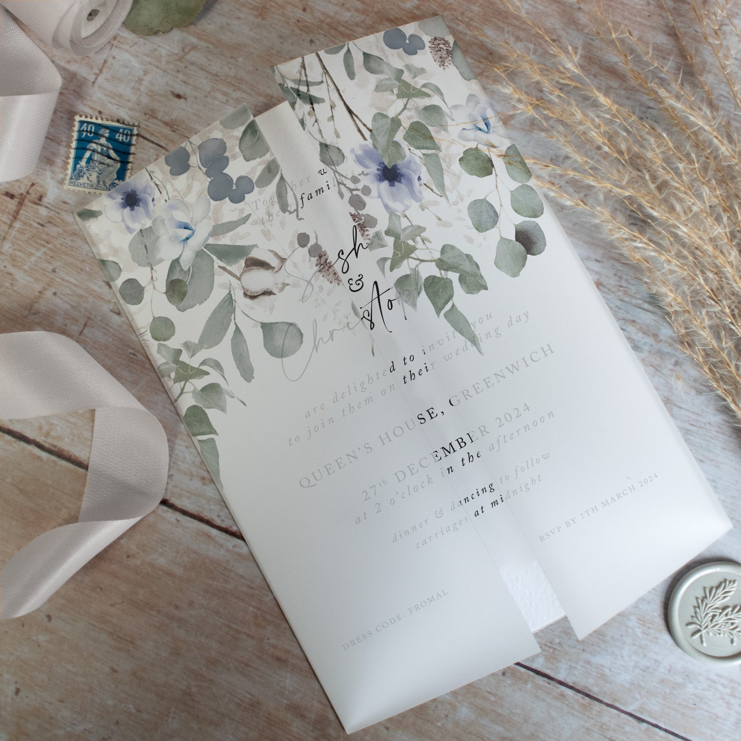 vellum jacket for wedding invites
