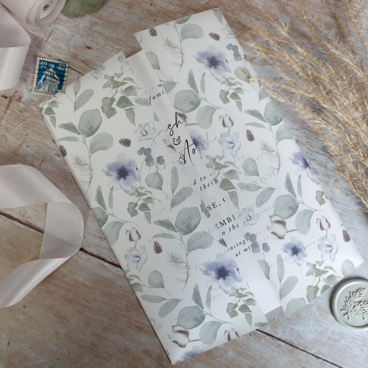 Winter Pattern Vellum Wrap