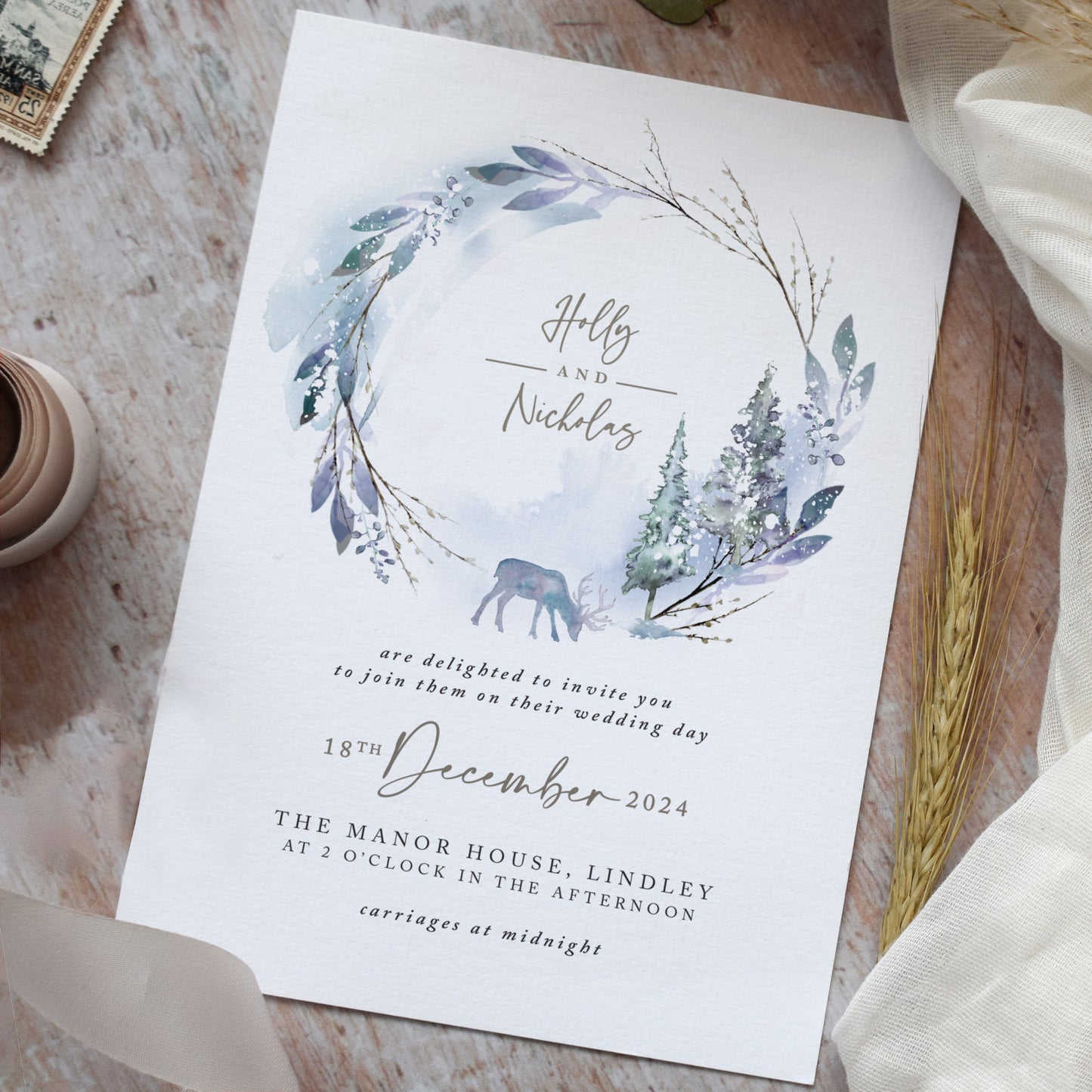 winter wedding invites