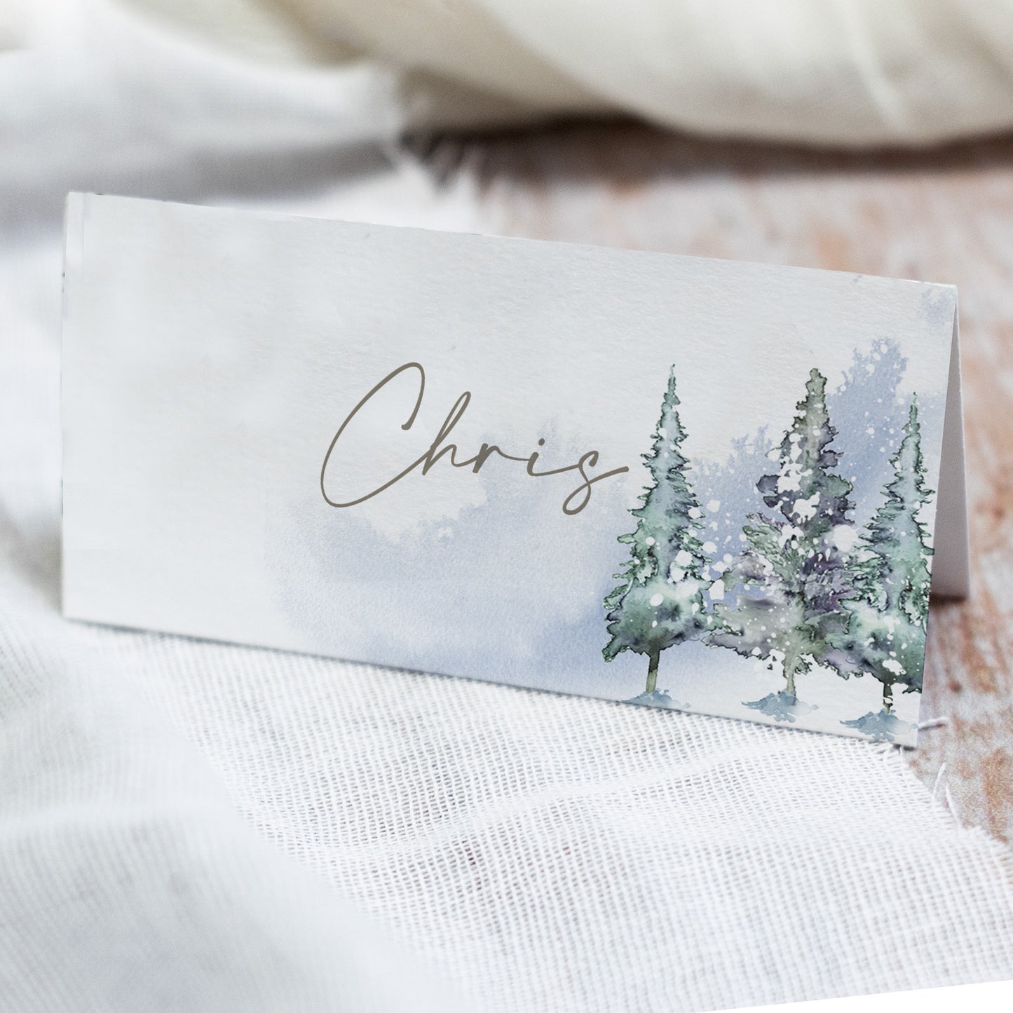 Winter Trees Place Cards